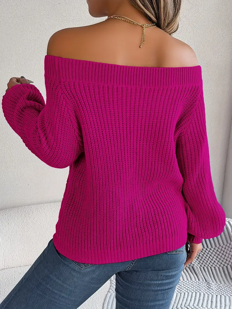 Sara’s Cozy Off-Shoulder