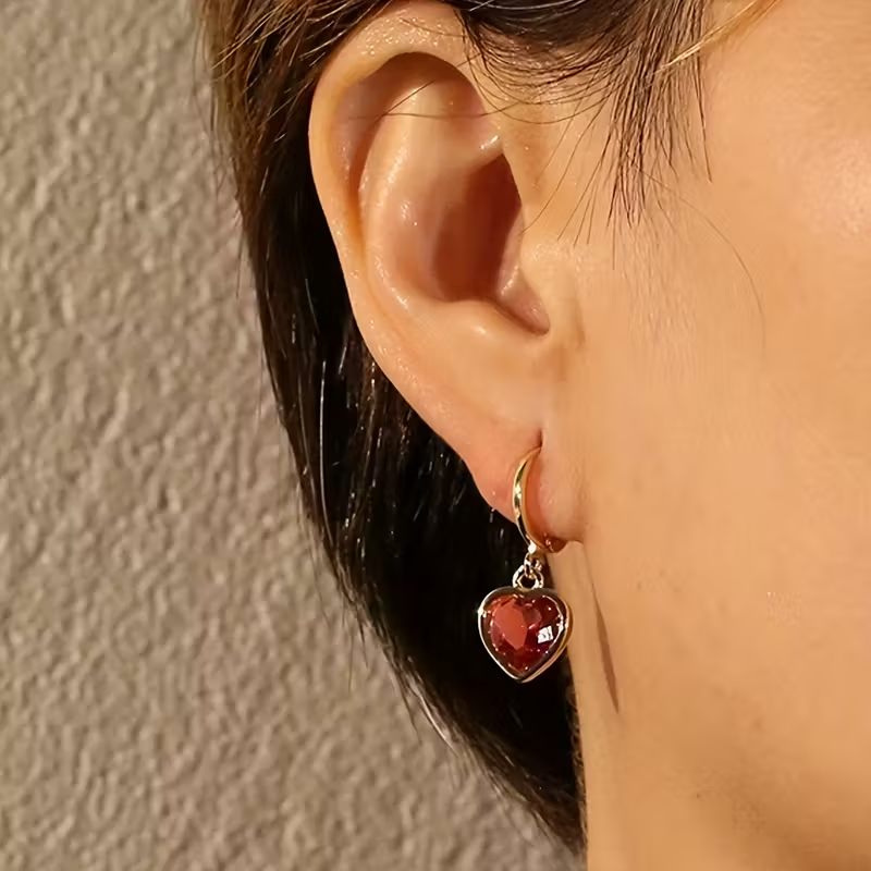 Heart Charm Oorbellen