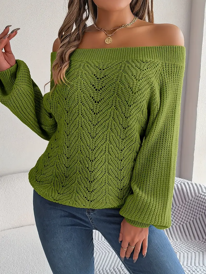 Sara’s Cozy Off-Shoulder
