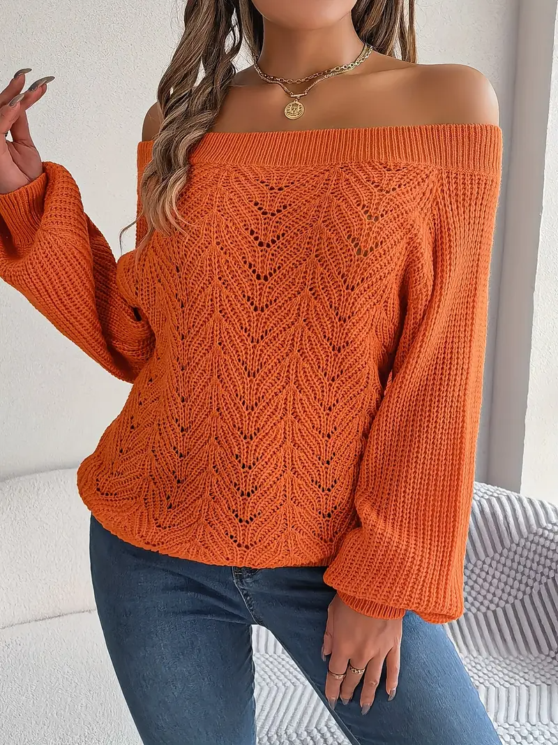Sara’s Cozy Off-Shoulder