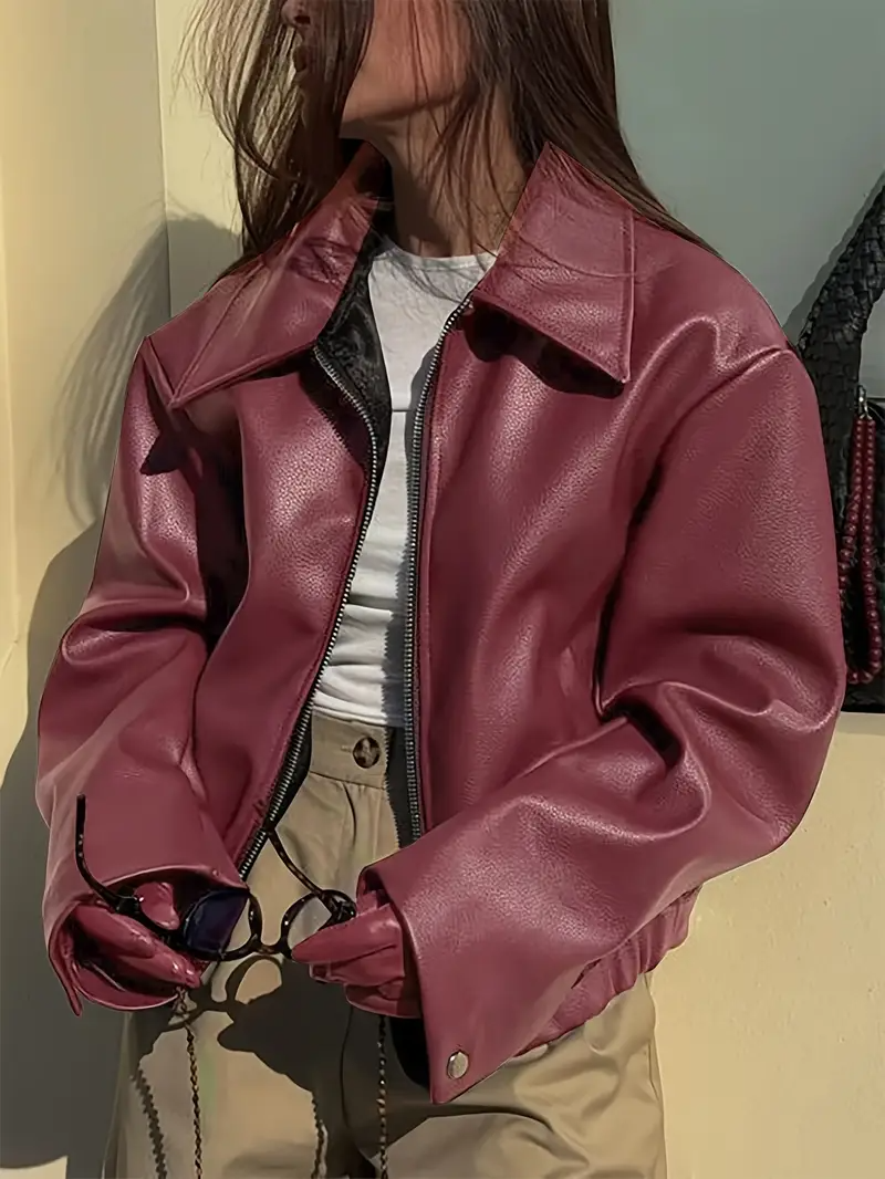 Ruby | burgundy leren jas