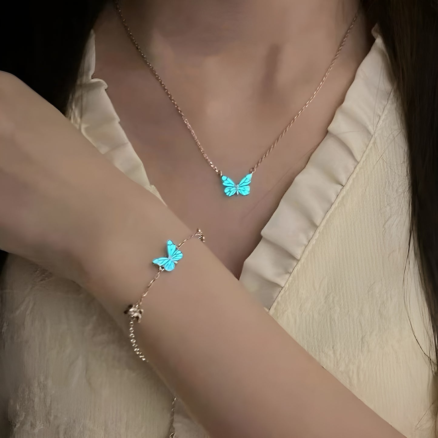 Droomlicht Vlinderarmband