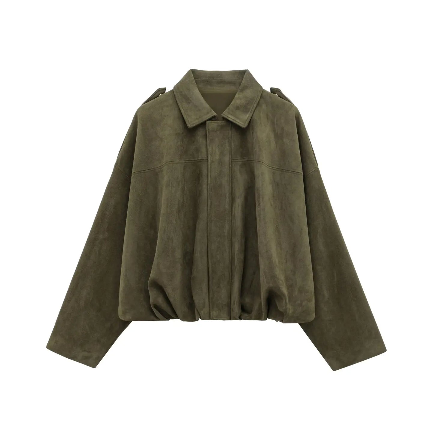 Valeria | Casual Jas met Suèdelook