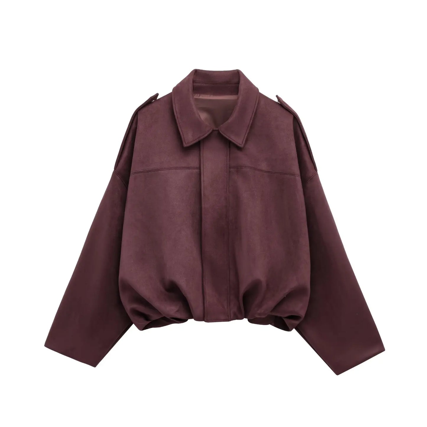 Valeria | Casual Jas met Suèdelook