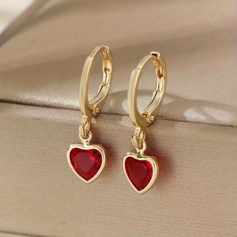 Heart Charm Oorbellen