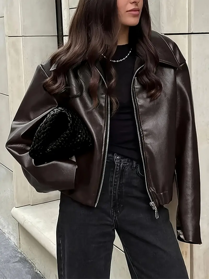 Ruby | burgundy leren jas