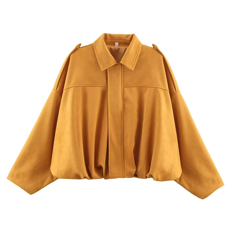 Valeria | Casual Jas met Suèdelook